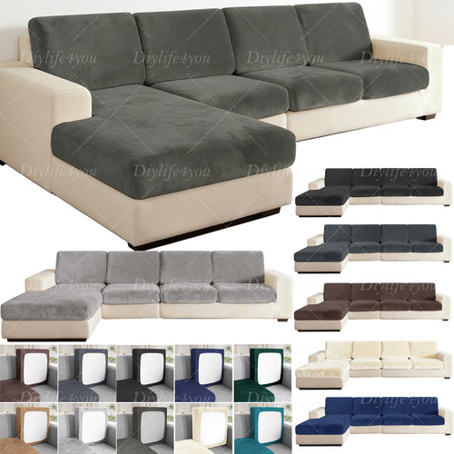 Velvet stretch sofa - velvet, seat