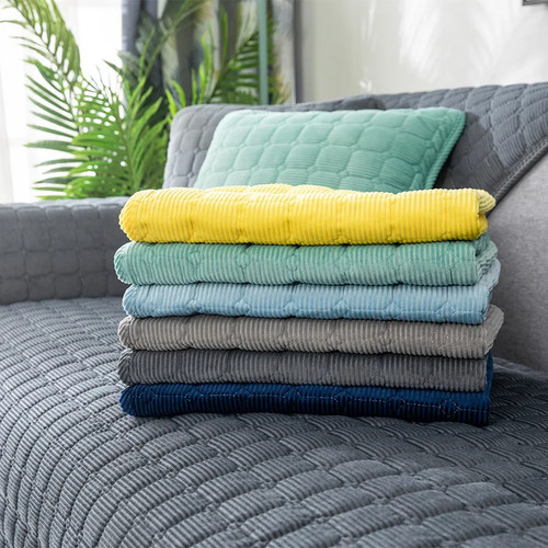 Thick warm velvet sofa cushion - velvet,